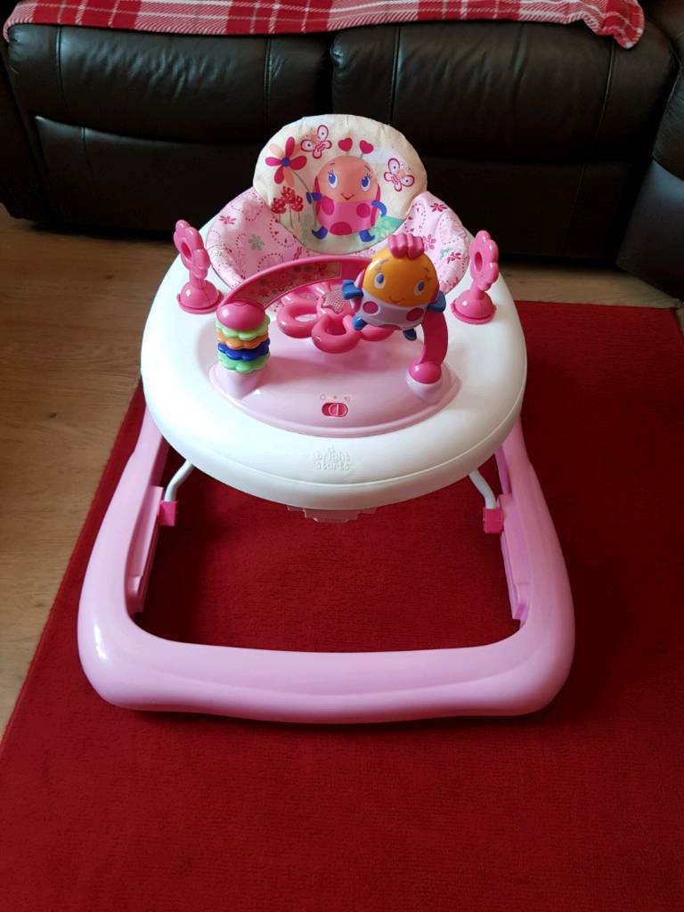 bright starts baby walker pink